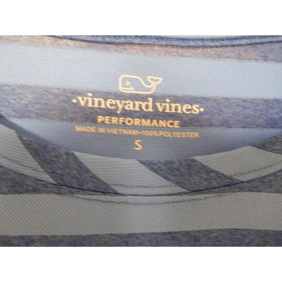 Men's VINEYARD VINES Blue Striped Long Sleeve Performance Shirt SM EXCELLENT! - Picture 2 of 5